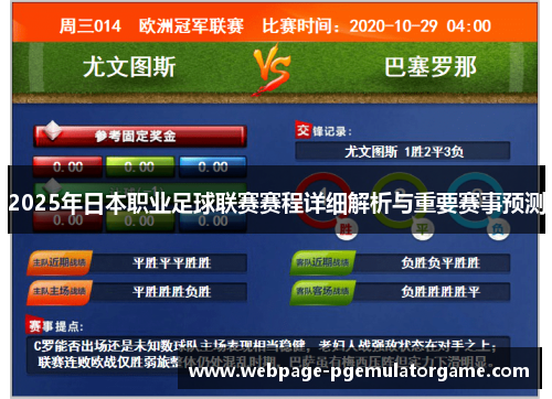 2025年日本职业足球联赛赛程详细解析与重要赛事预测 2025年日本职业足球联赛赛程详细解析与重要赛事预测