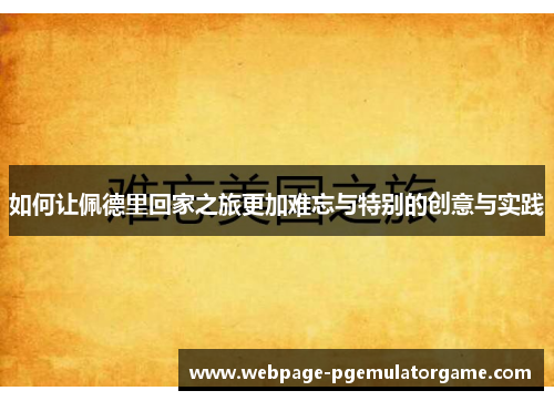 如何让佩德里回家之旅更加难忘与特别的创意与实践