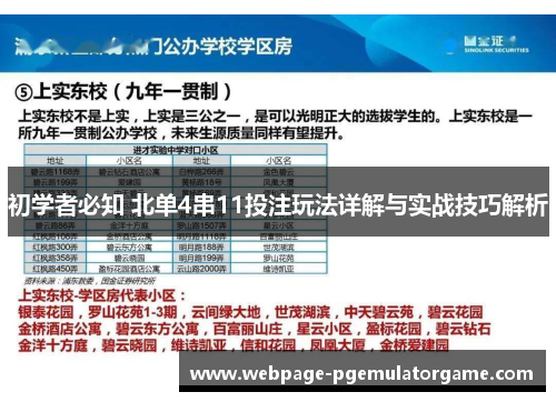 初学者必知 北单4串11投注玩法详解与实战技巧解析 初学者必知 北单4串11投注玩法详解与实战技巧解析