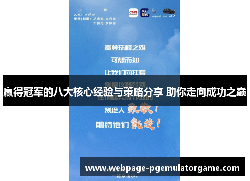 赢得冠军的八大核心经验与策略分享 助你走向成功之巅 赢得冠军的八大核心经验与策略分享 助你走向成功之巅